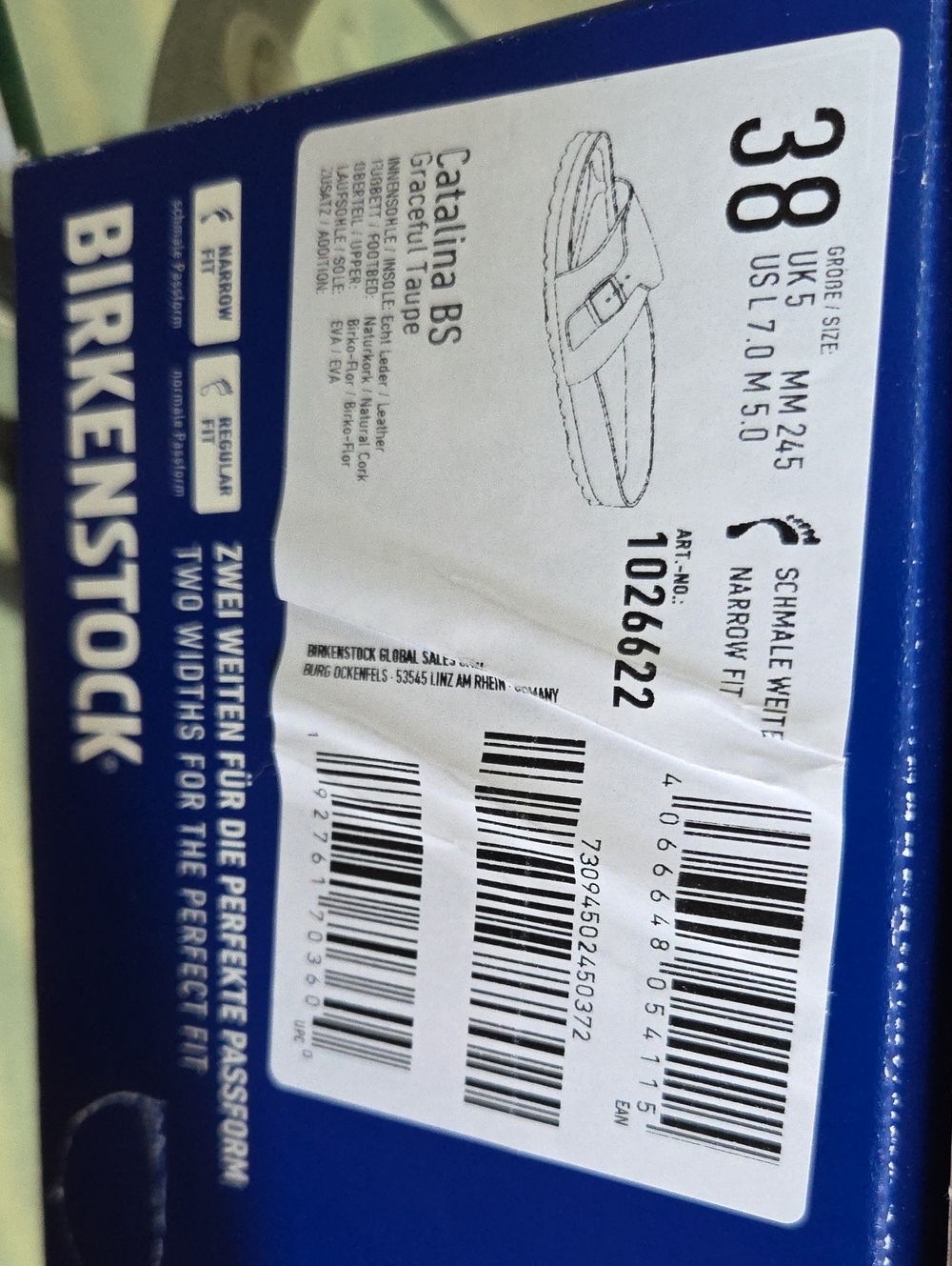 Brand New Birkenstock Catalina Metallic Bronze Single Strap Slide - Picture 6 of 7